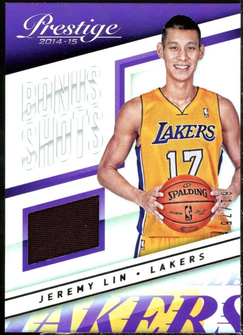 Jeremy Lin Card 2014-15 Prestige Premium Bonus Shots Materials #61  Image 1