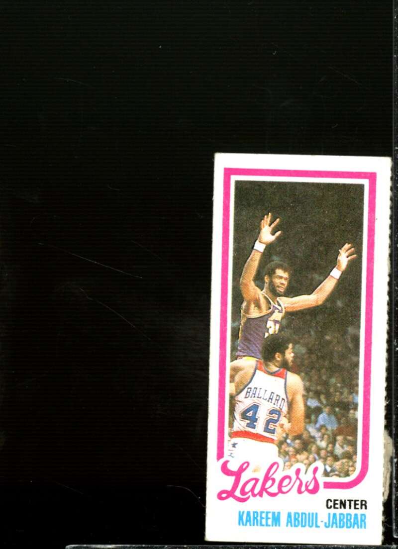 Kareem Abdul-Jabbar Card 1980-81 Topps Single Panel #135  Image 1