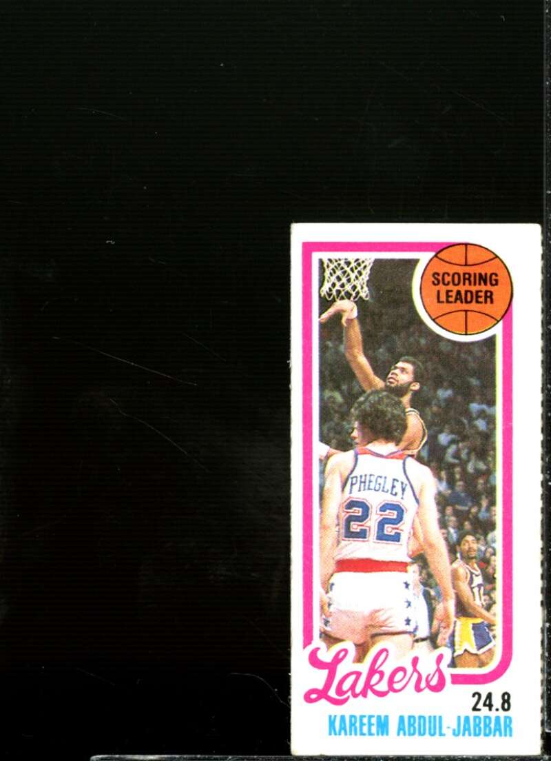 Kareem Abdul-Jabbar TL Card 1980-81 Topps Single Panel #132  Image 1