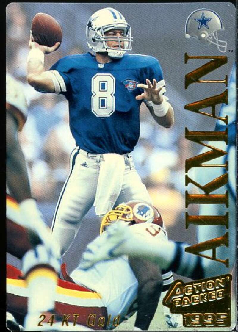 Troy Aikman Card 1995 Action Packed 24K Gold #12G  Image 1