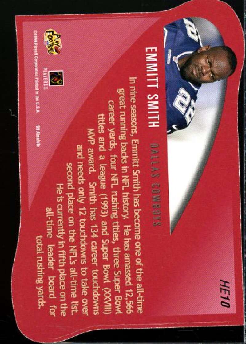 Emmitt Smith Card 1999 Absolute SSD Heroes #HE10  Image 2