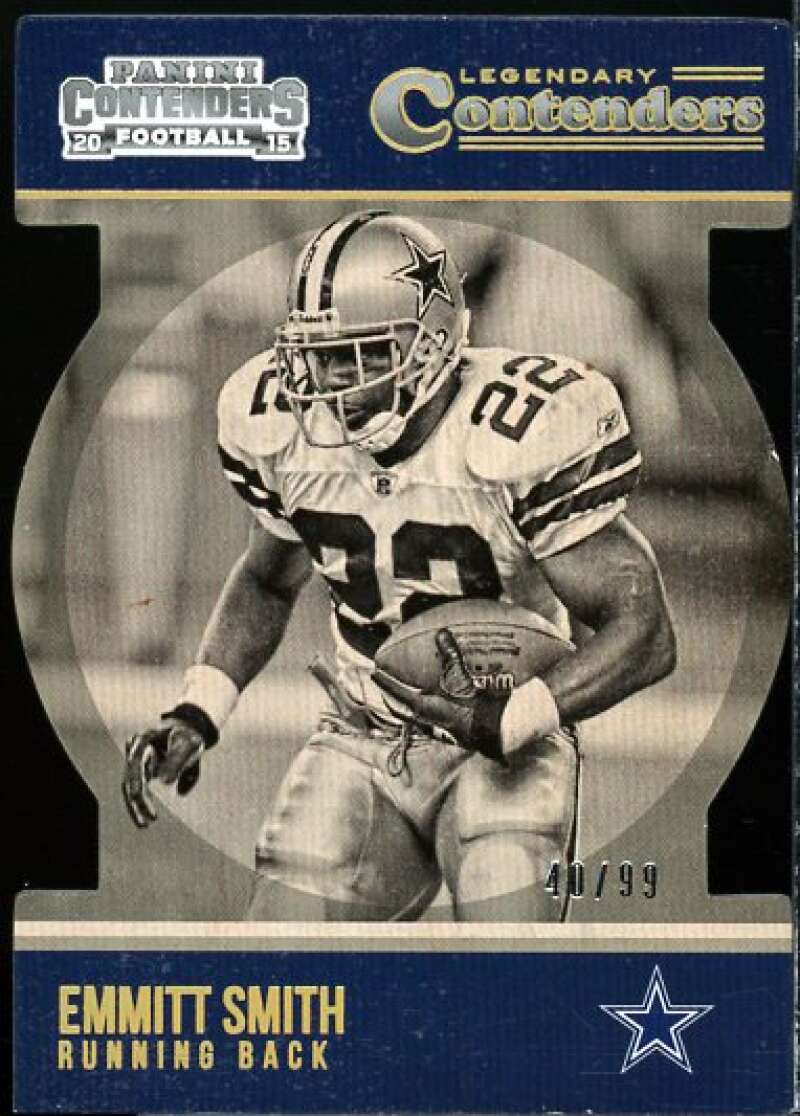 Emmitt Smith Card 2015 Panini Contenders Legendary Contenders Holo Gold #10  Image 1