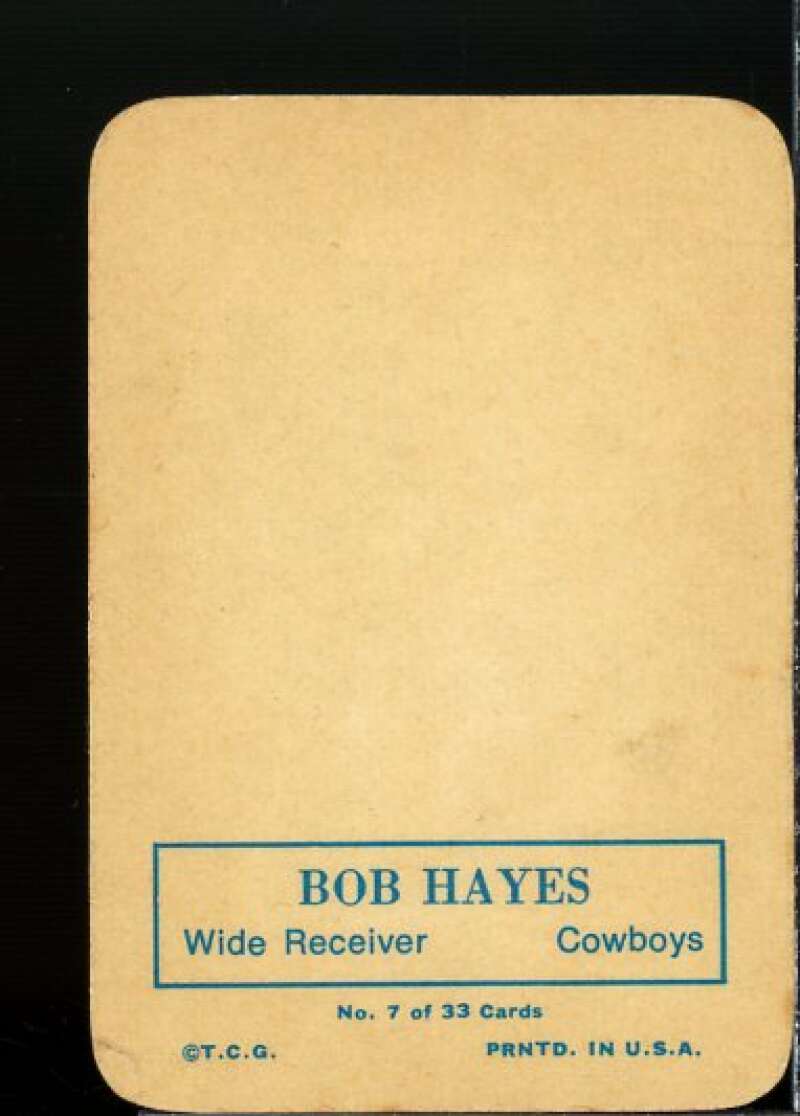 Bob Hayes Card 1970 Topps Glossy Inserts #7  Image 2