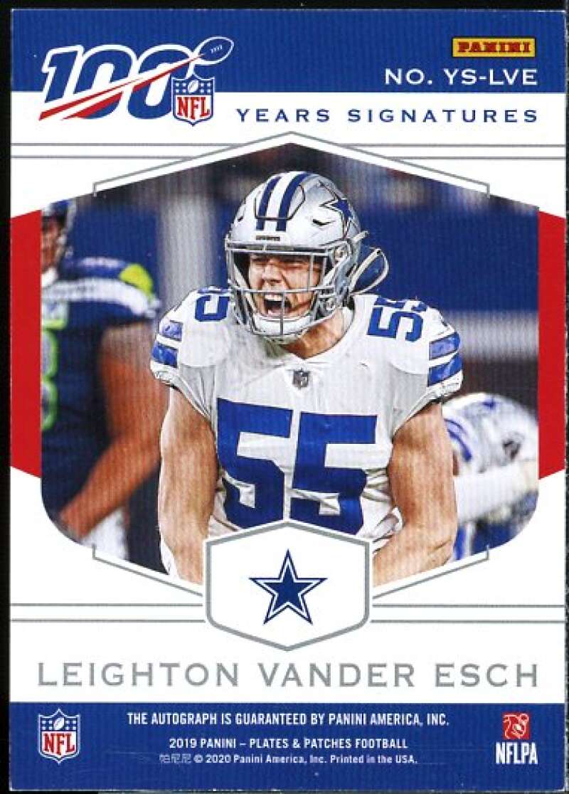 Leighton Vander Esch/20 2019 Plates and Patches 100 Years Signatures Green #22  Image 2