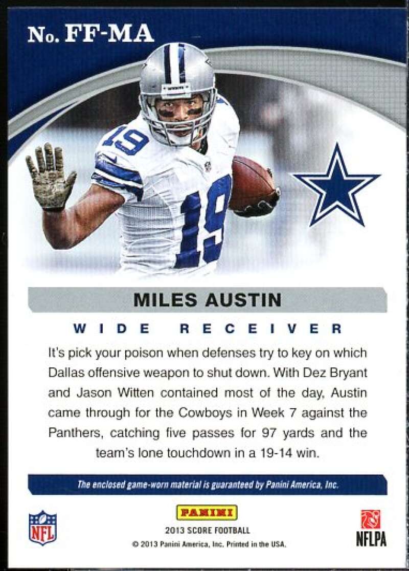 Miles Austin Card 2013 Score Franchise Fabrics #FFMA  Image 2