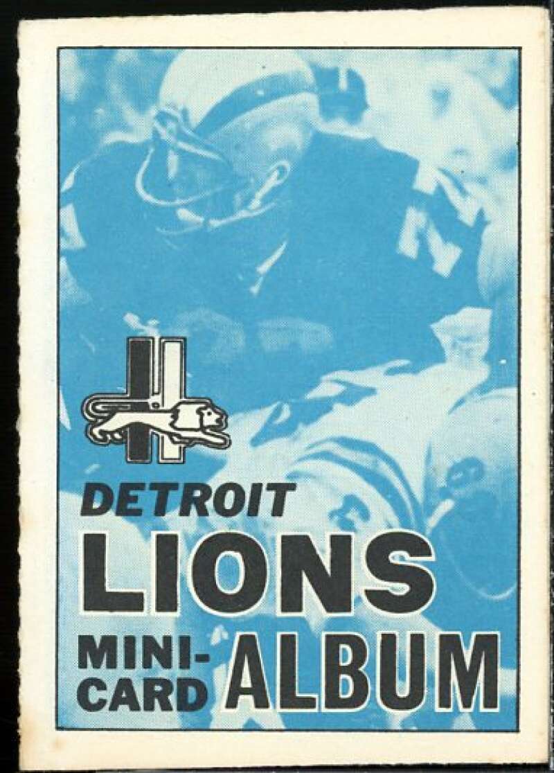 Detroit Lions Card 1969 Topps Mini-Albums Inserts #6  Image 1