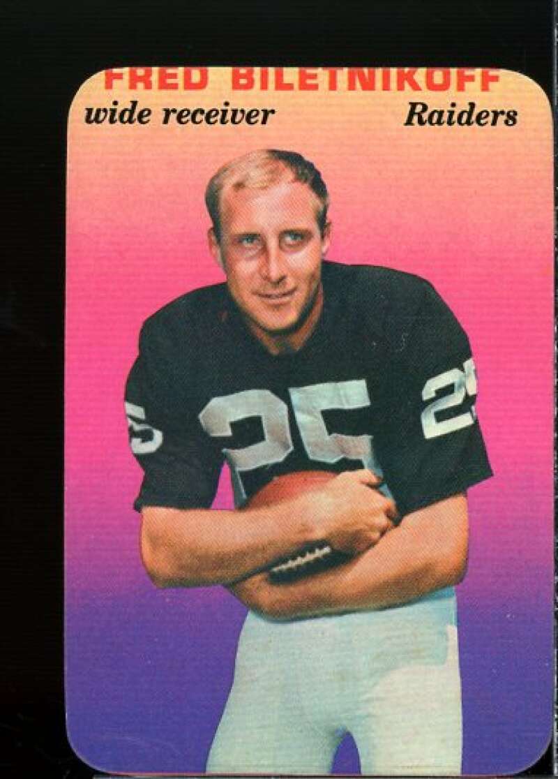 Fred Biletnikoff Card 1970 Topps Glossy Inserts #32  Image 1