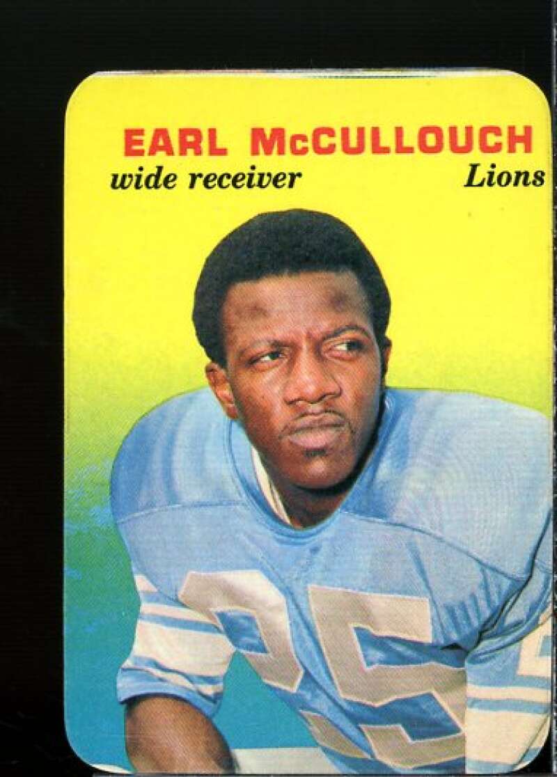 Earl McCullouch Card 1970 Topps Glossy Inserts #8  Image 1