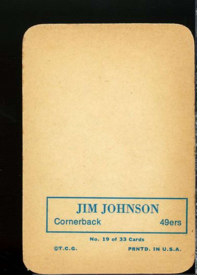 Jim Johnson Card 1970 Topps Glossy Inserts #19  Image 2