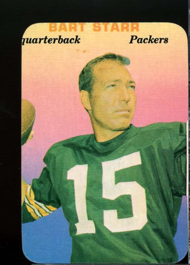 Bart Starr Card 1970 Topps Glossy Inserts #9  Image 1