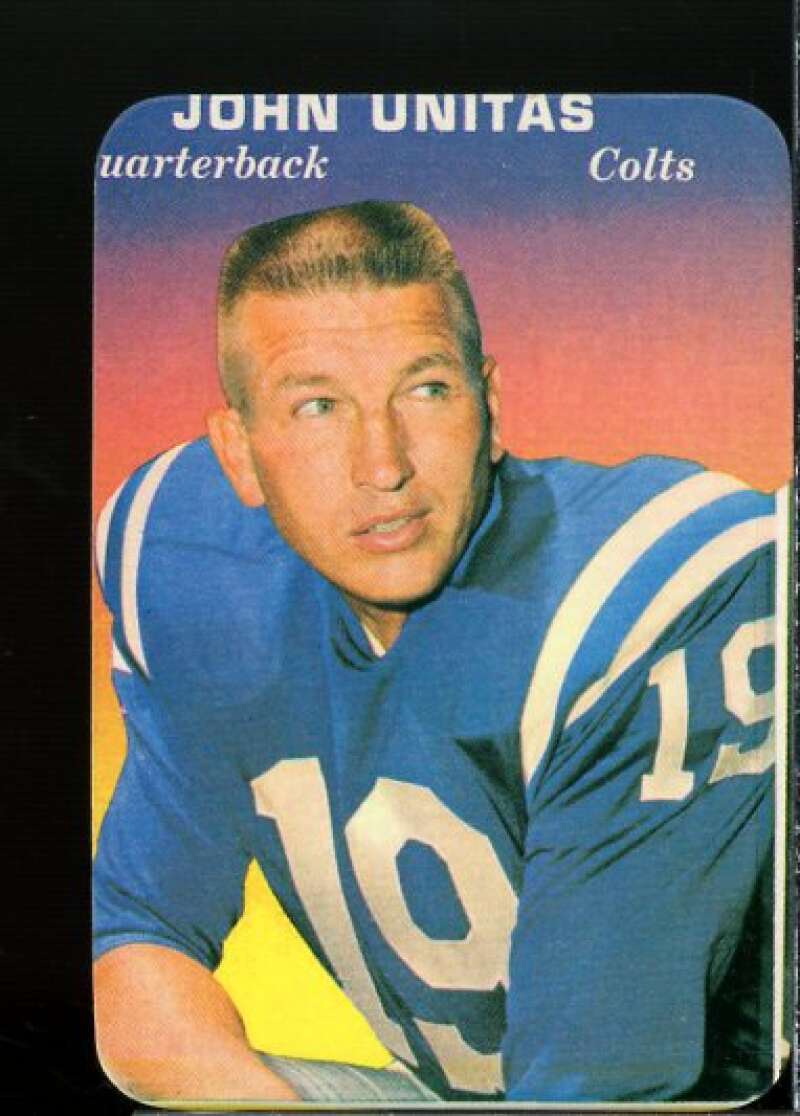 Johnny Unitas Card 1970 Topps Glossy Inserts #2  Image 1