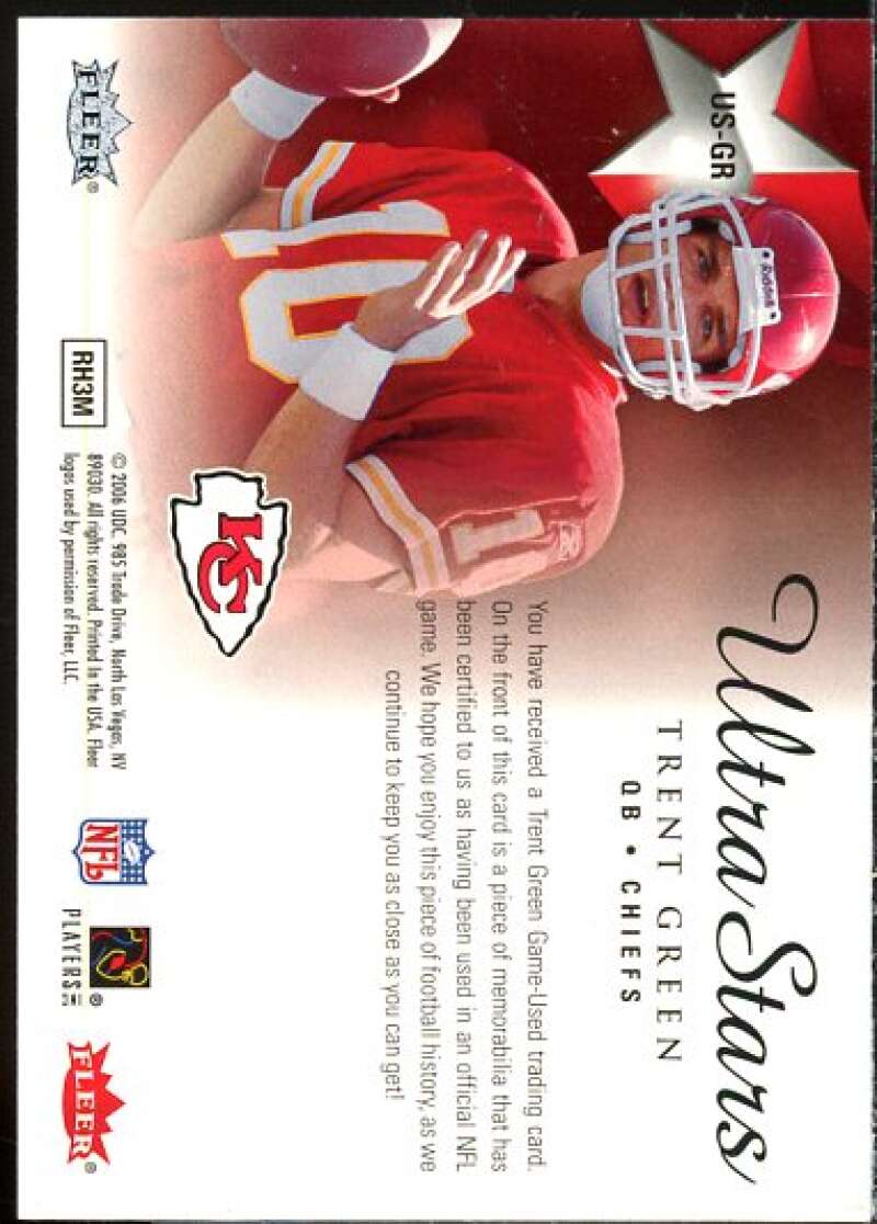 Trent Green Card 2006 Ultra Stars Jerseys #USGR  Image 2