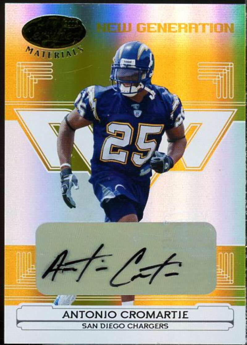 Antonio Cromartie 2006 Leaf Certified Materials Mirror Gold Signatures #160  Image 1