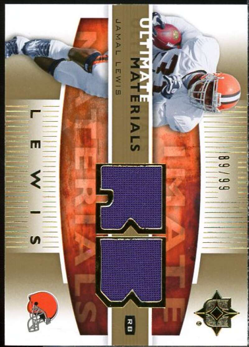 Jamal Lewis Card 2007 Ultimate Collection Materials Gold #UMJA  Image 1