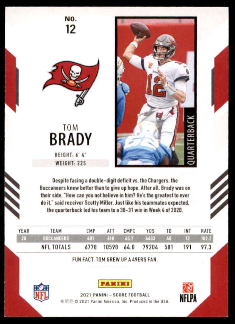 Tom Brady Card 2021 Score #12  Image 2