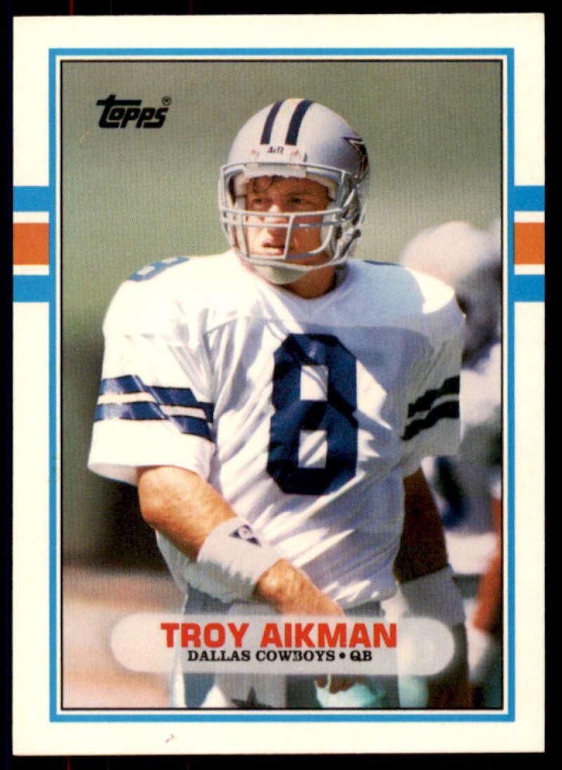 Troy Aikman Rookie Card 1989 Topps Traded #70T  Image 1