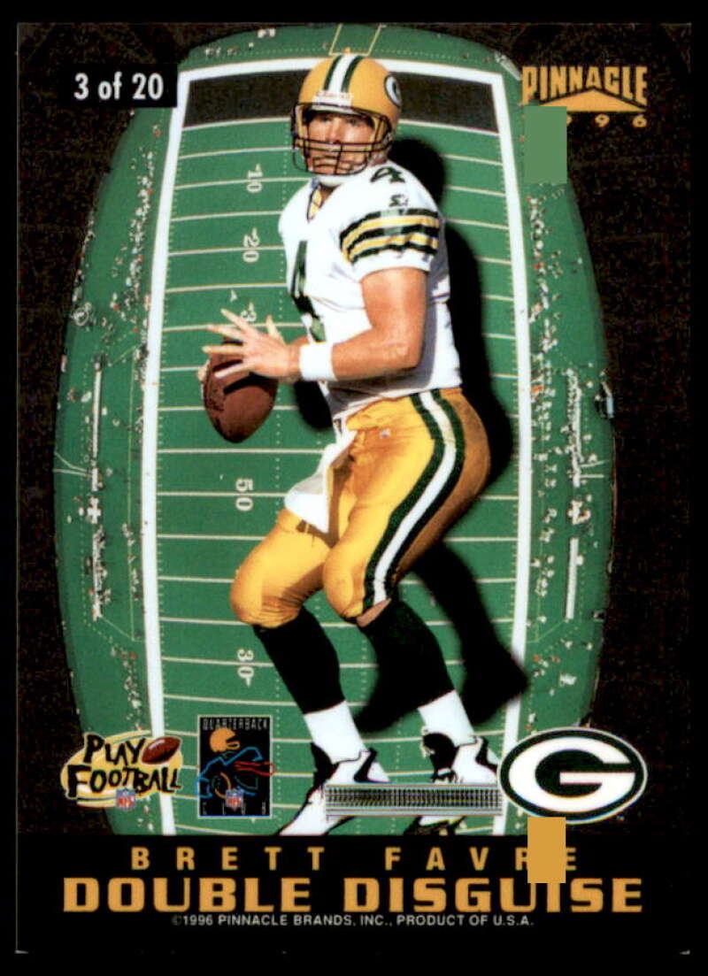 E.Smith/B.Favre Card 1996 Pinnacle Double Disguise #3  Image 2