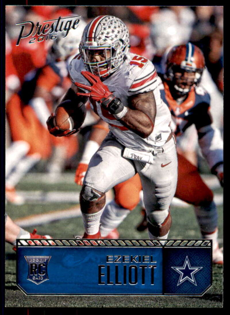 Ezekiel Elliott Rookie Card 2016 Prestige #217  Image 1