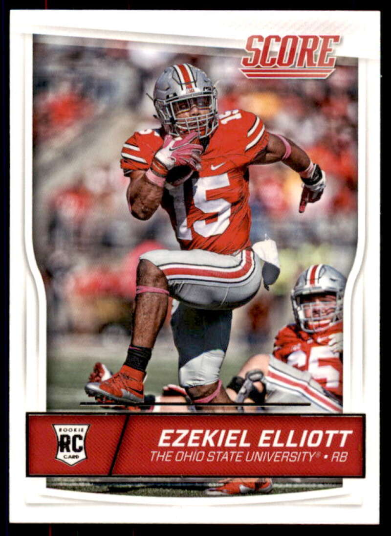 Ezekiel Elliott Rookie Card 2016 Score #344  Image 1