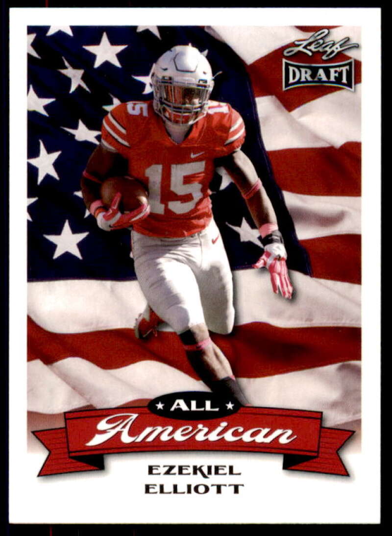 Ezekiel Elliott Rookie Card 2016 Leaf Draft All American #6  Image 1