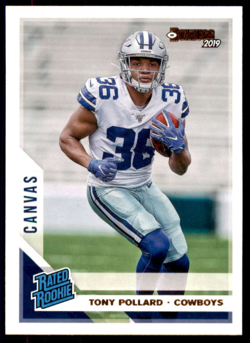 Tony Pollard RR Rookie Card 2019 Donruss Canvas #337  Image 1