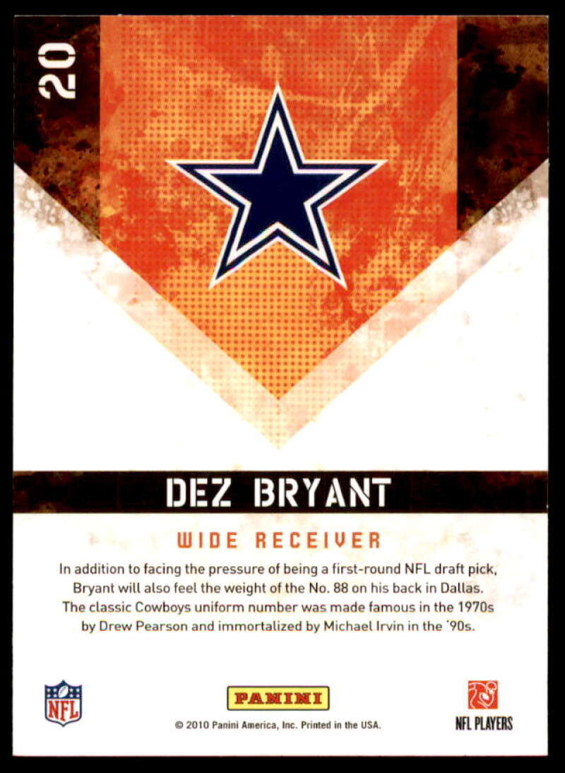 Dez Bryant Rookie Card 2010 Score Hot Rookies #20  Image 2