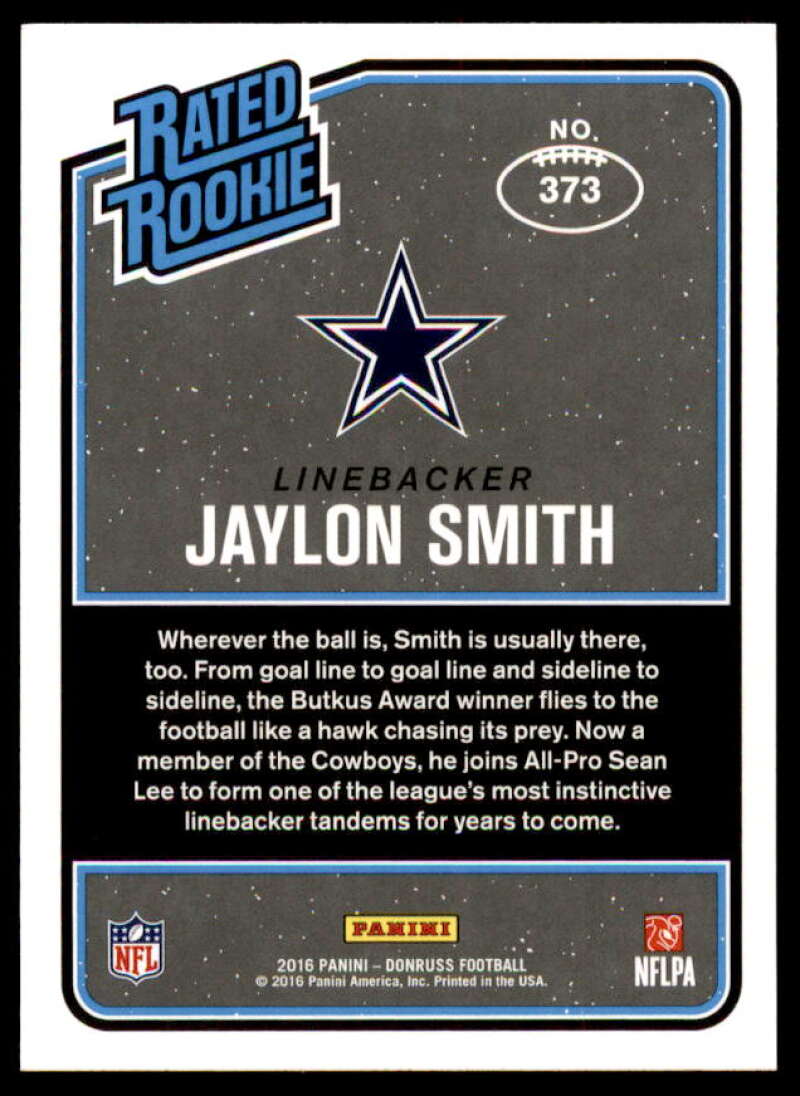 Jaylon Smith RR Rookie Card 2016 Donruss #373  Image 2