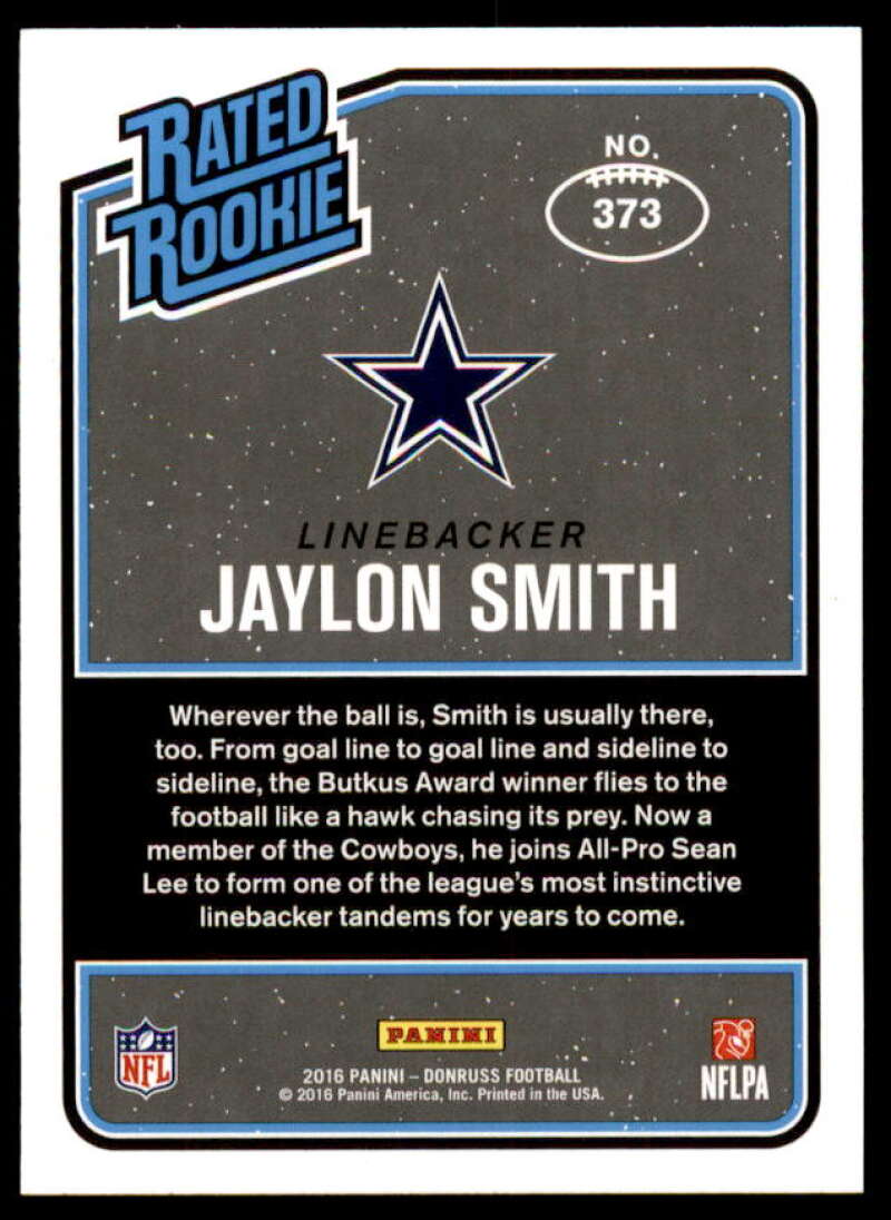 Jaylon Smith RR Rookie Card 2016 Donruss #373  Image 2