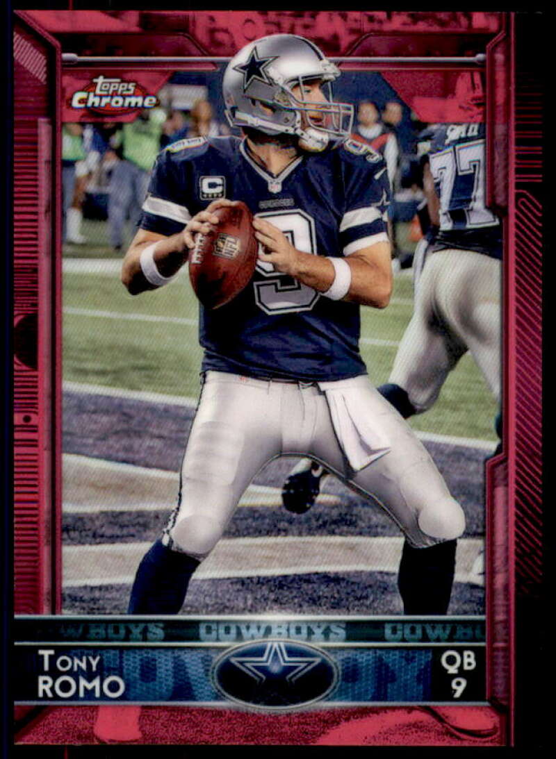 Tony Romo Card 2015 Topps Chrome Pink Refractors #44  Image 1