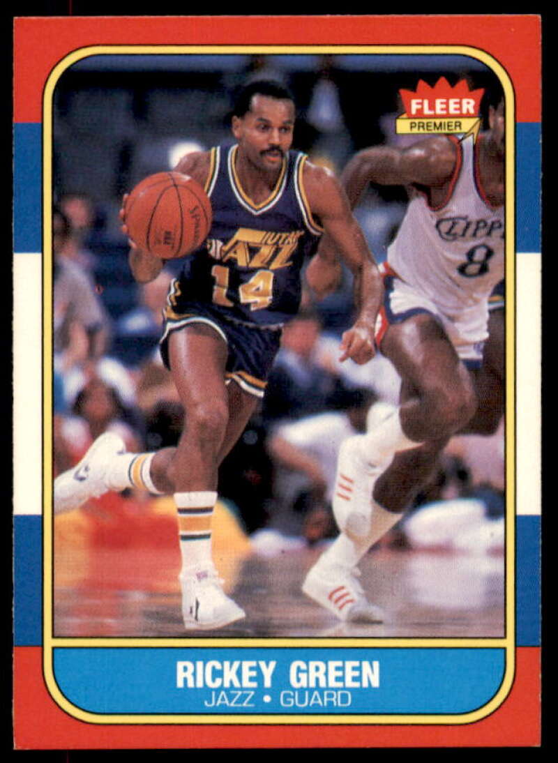 Rickey Green Card 1986-87 Fleer #39  Image 1