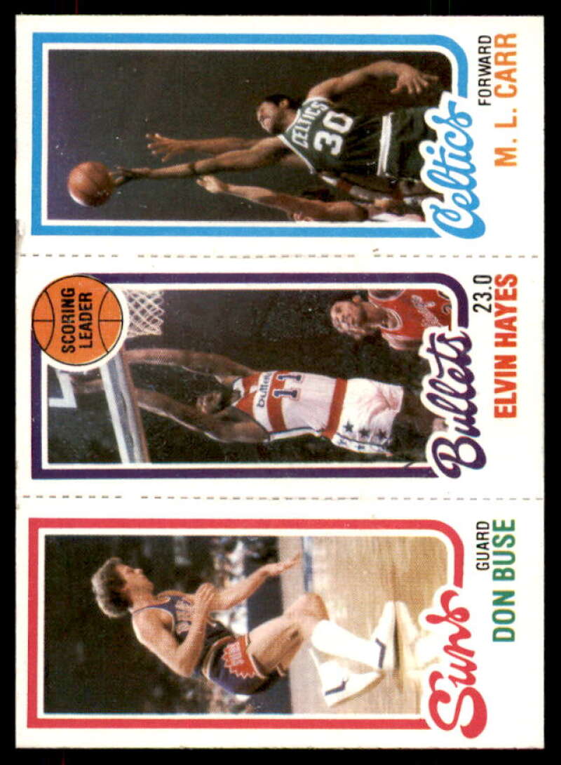 190 Don Buse/242 Elvin Hayes TL/35 M.L. Carr Card 1980-81 Topps #69  Image 1