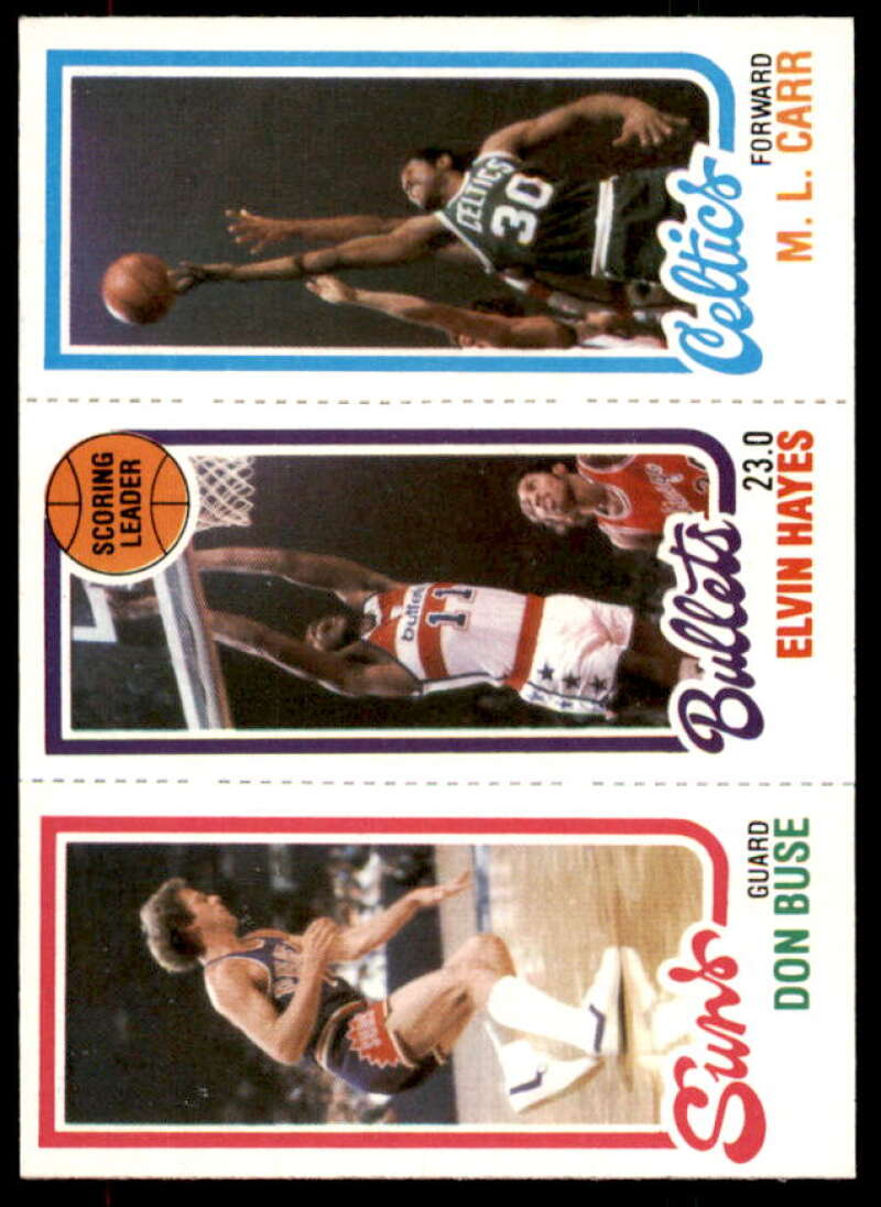 190 Don Buse/242 Elvin Hayes TL/35 M.L. Carr Card 1980-81 Topps #69  Image 1