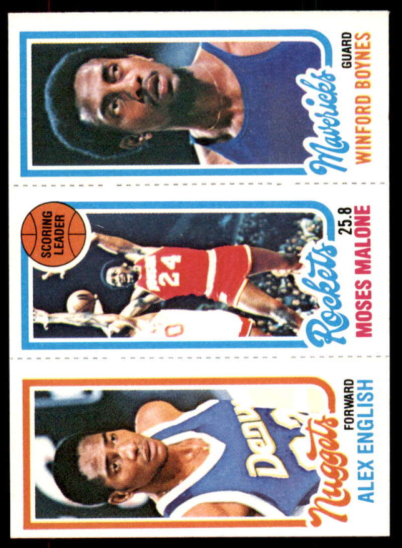 192 Rich Kelley/102 Moses Malone TL/64 Winford Boynes Card 1980-81 Topps #71  Image 1