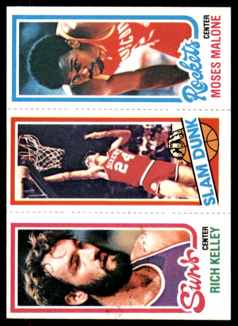 217 Joe Bryant/263 Bobby Jones SD/107 Moses Malone Card 1980-81 Topps #74  Image 1