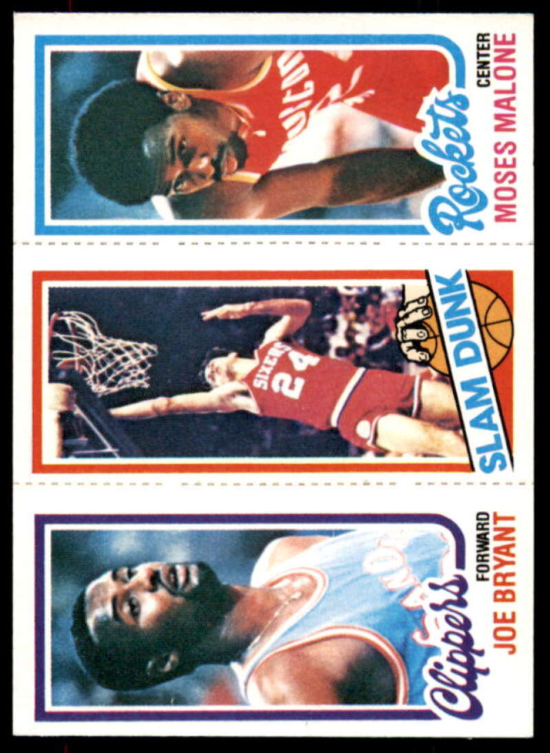 217 Joe Bryant/263 Bobby Jones SD/107 Moses Malone Card 1980-81 Topps #74  Image 1