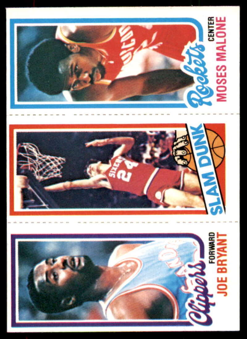 217 Joe Bryant/263 Bobby Jones SD/107 Moses Malone Card 1980-81 Topps #74  Image 1