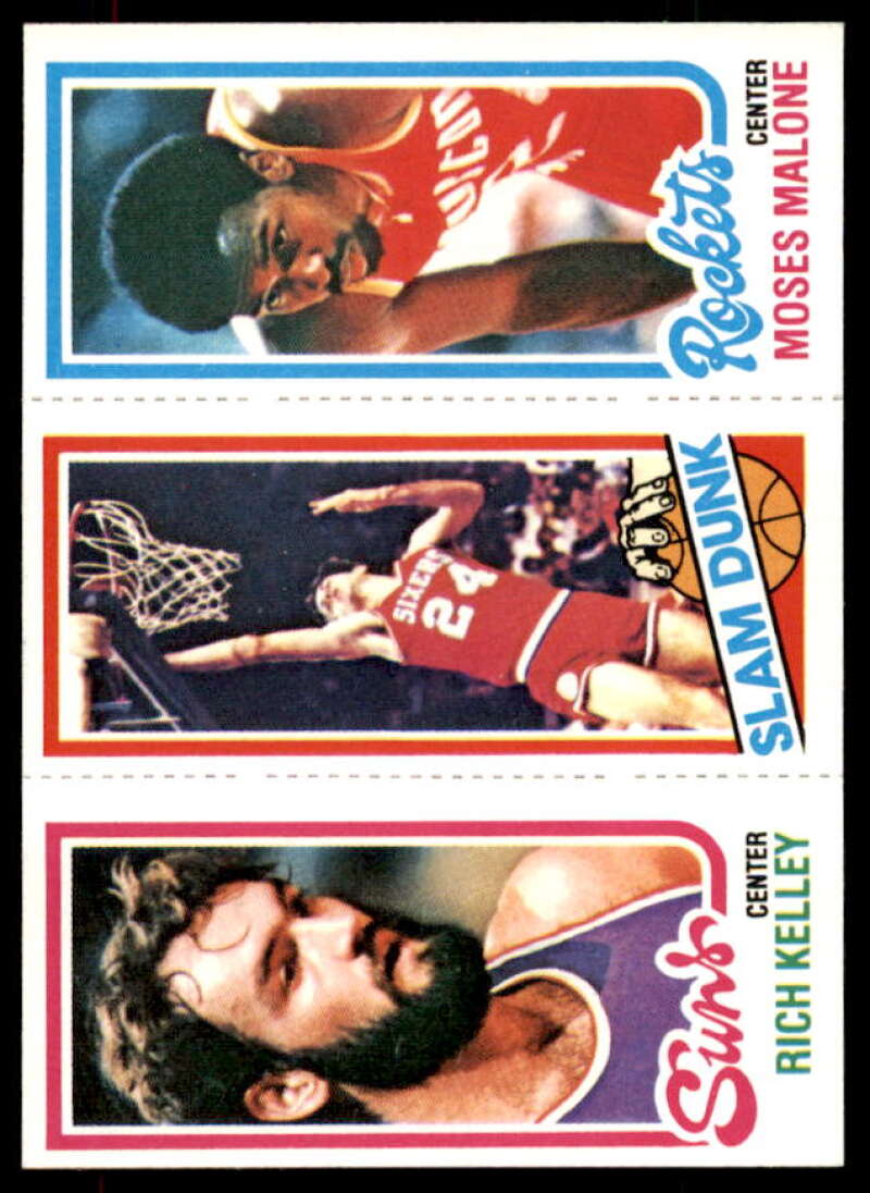 217 Joe Bryant/263 Bobby Jones SD/107 Moses Malone Card 1980-81 Topps #74  Image 1