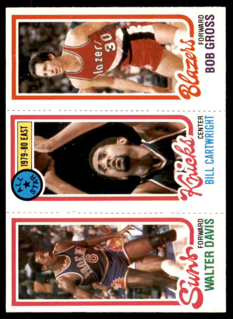 191 Walter Davis/9 Bill Cartwright AS/199 Bob Gross Card 1980-81 Topps #158  Image 1