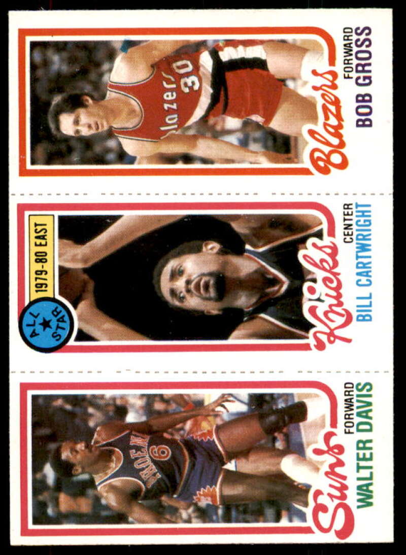 191 Walter Davis/9 Bill Cartwright AS/199 Bob Gross Card 1980-81 Topps #158  Image 1