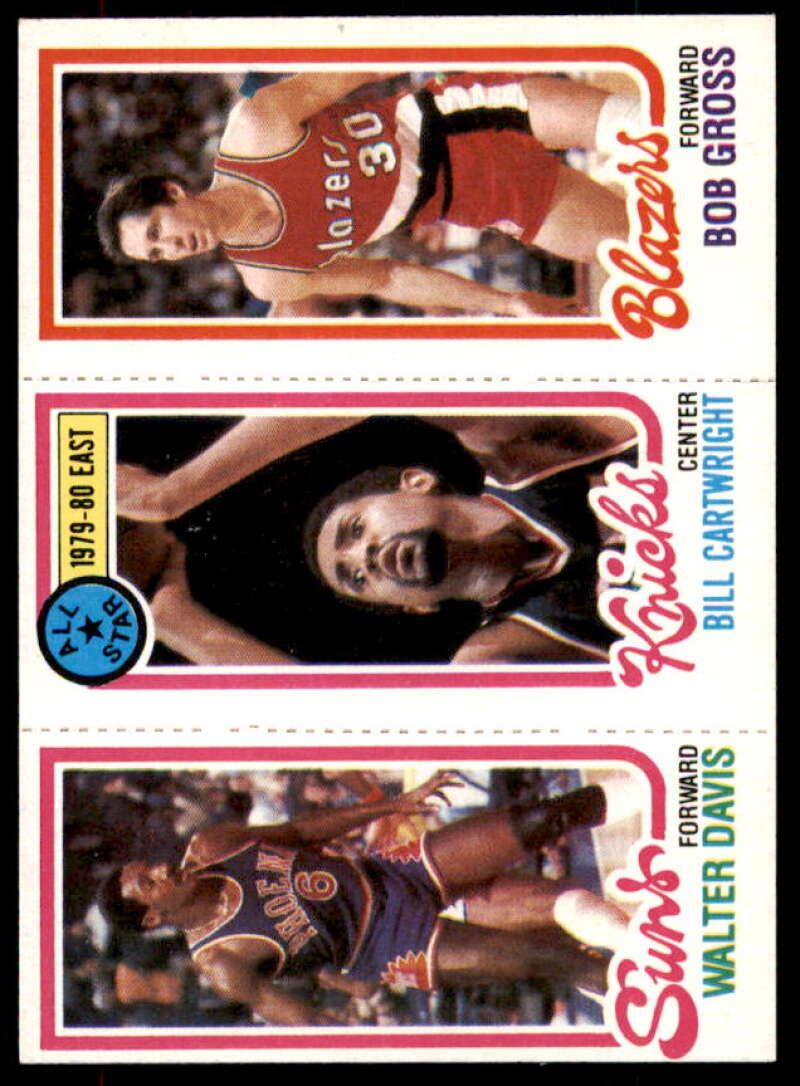 191 Walter Davis/9 Bill Cartwright AS/199 Bob Gross Card 1980-81 Topps #158  Image 1