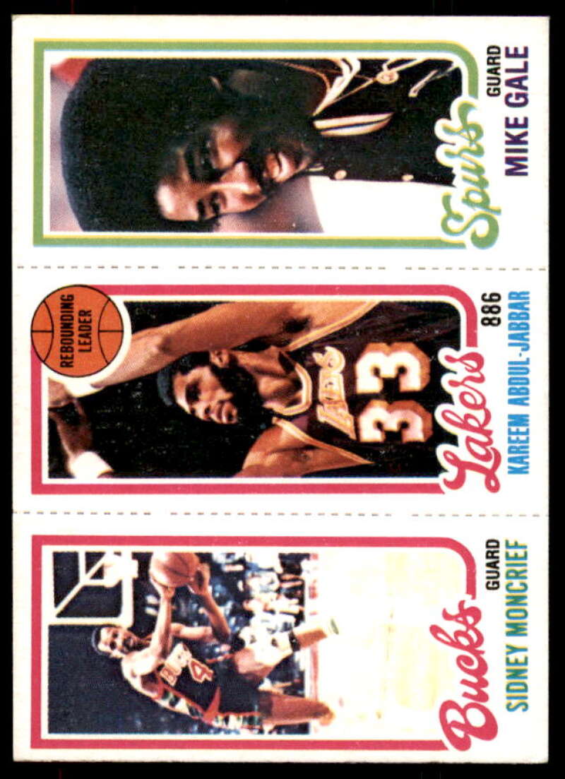 147 Quinn Buckner/133 Kareem Abdul-Jabbar TL/207 Mike Gale 1980-81 Topps #50  Image 1