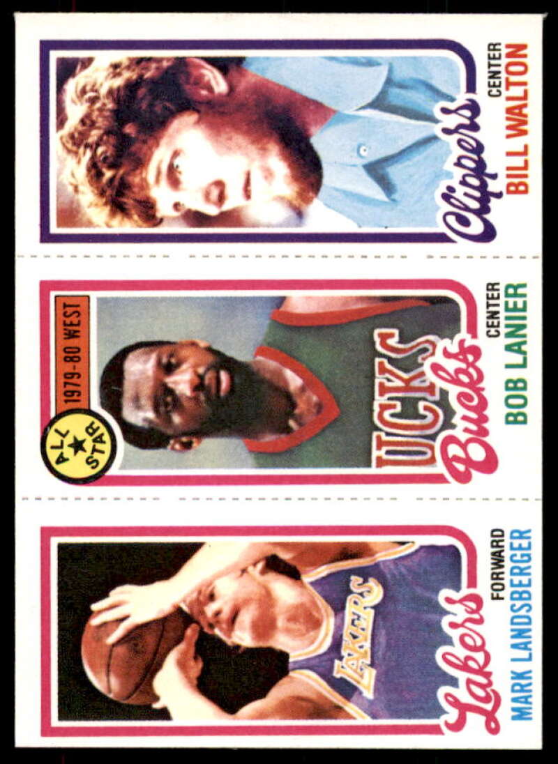 121 George McGinnis/10 Bob Lanier A/222 Bill Walton Card 1980-81 Topps #127  Image 1