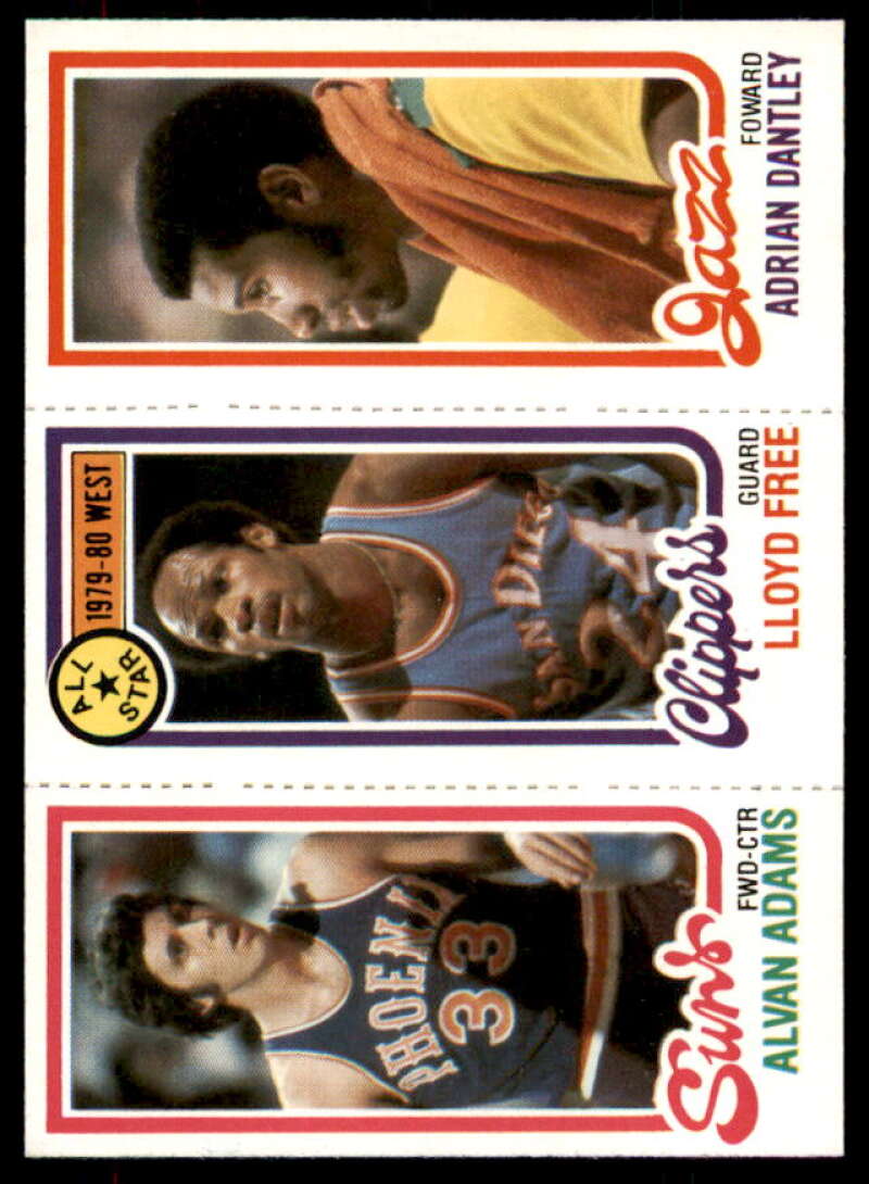 168 Toby Knight/14 Lloyd Free AS/240 Adrian Dantley Card 1980-81 Topps #61  Image 1