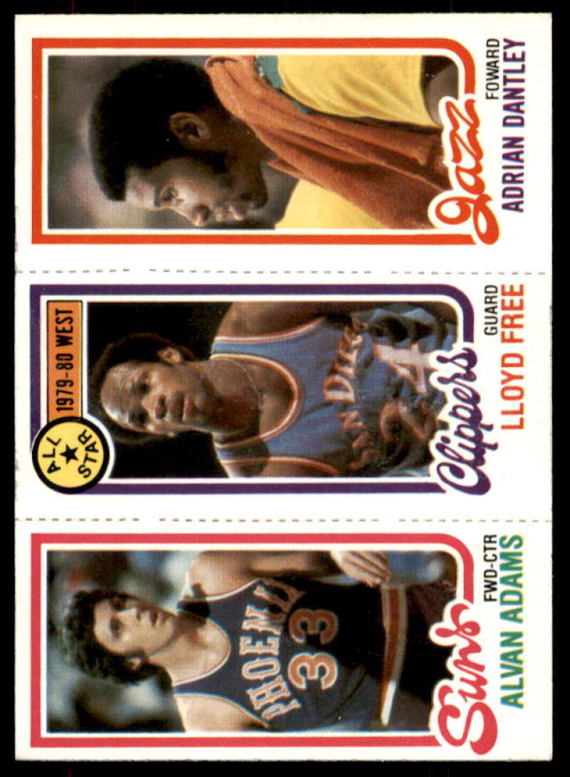 168 Toby Knight/14 Lloyd Free AS/240 Adrian Dantley Card 1980-81 Topps #61  Image 1