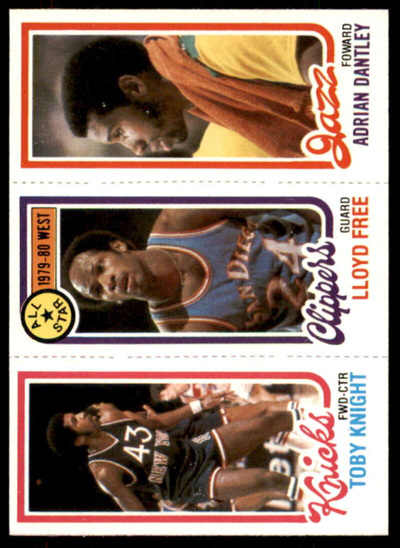 168 Toby Knight/14 Lloyd Free AS/240 Adrian Dantley Card 1980-81 Topps #61  Image 1