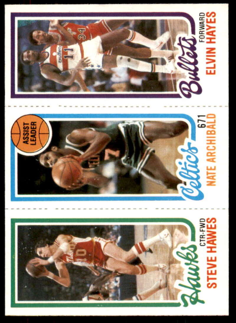 24 Steve Hawes/32 Nate Archibald TL/248 Elvin Hayes Card 1980-81 Topps #4  Image 1