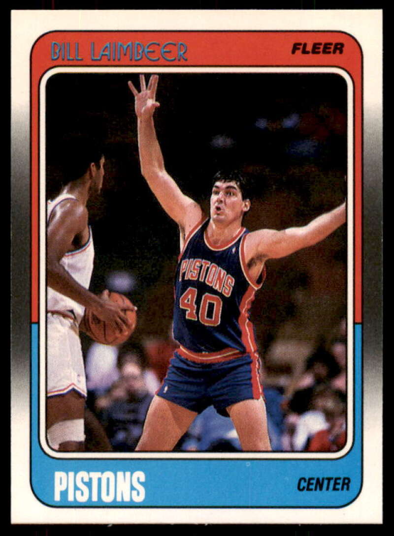 Bill Laimbeer Card 1988-89 Fleer #42  Image 1