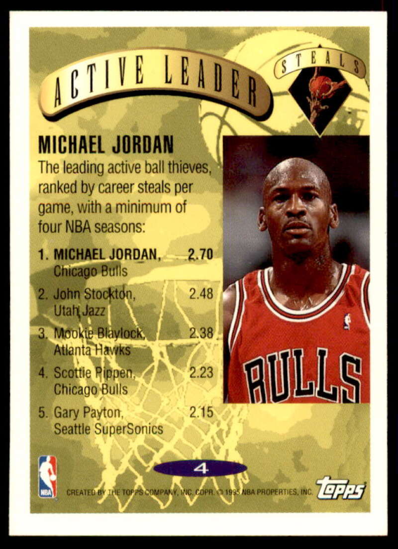 Michael Jordan AL Card 1995-96 Topps #4  Image 2