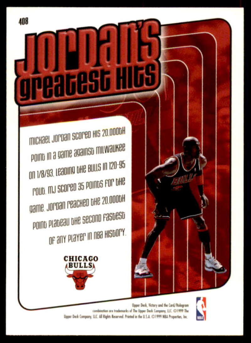 Michael Jordan GH Card 1999-00 Upper Deck Victory #408  Image 2