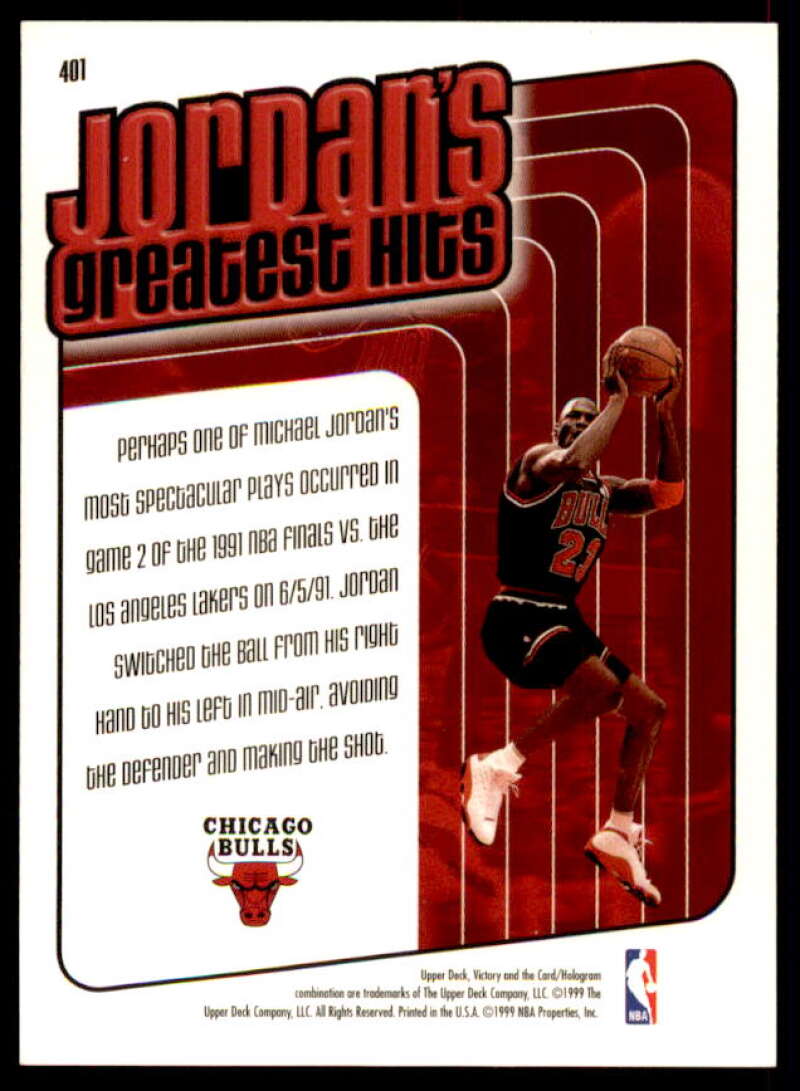 Michael Jordan GH Card 1999-00 Upper Deck Victory #408  Image 2